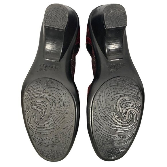 Dansko leather Mary Jane clogs oxblood croc embossed women's 39 - Picture 11 of 12